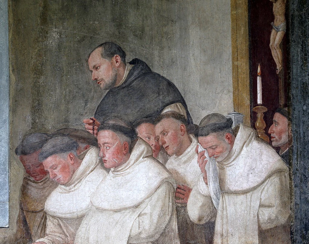 Chiostro Grande in Santa Maria Novella - morte di San Domenico, dettaglio 1
